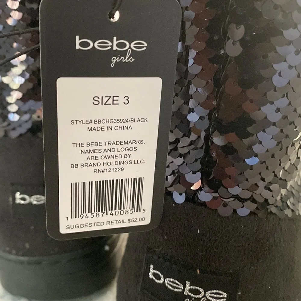 Bebe girls Suede / Sequins Boots NWT